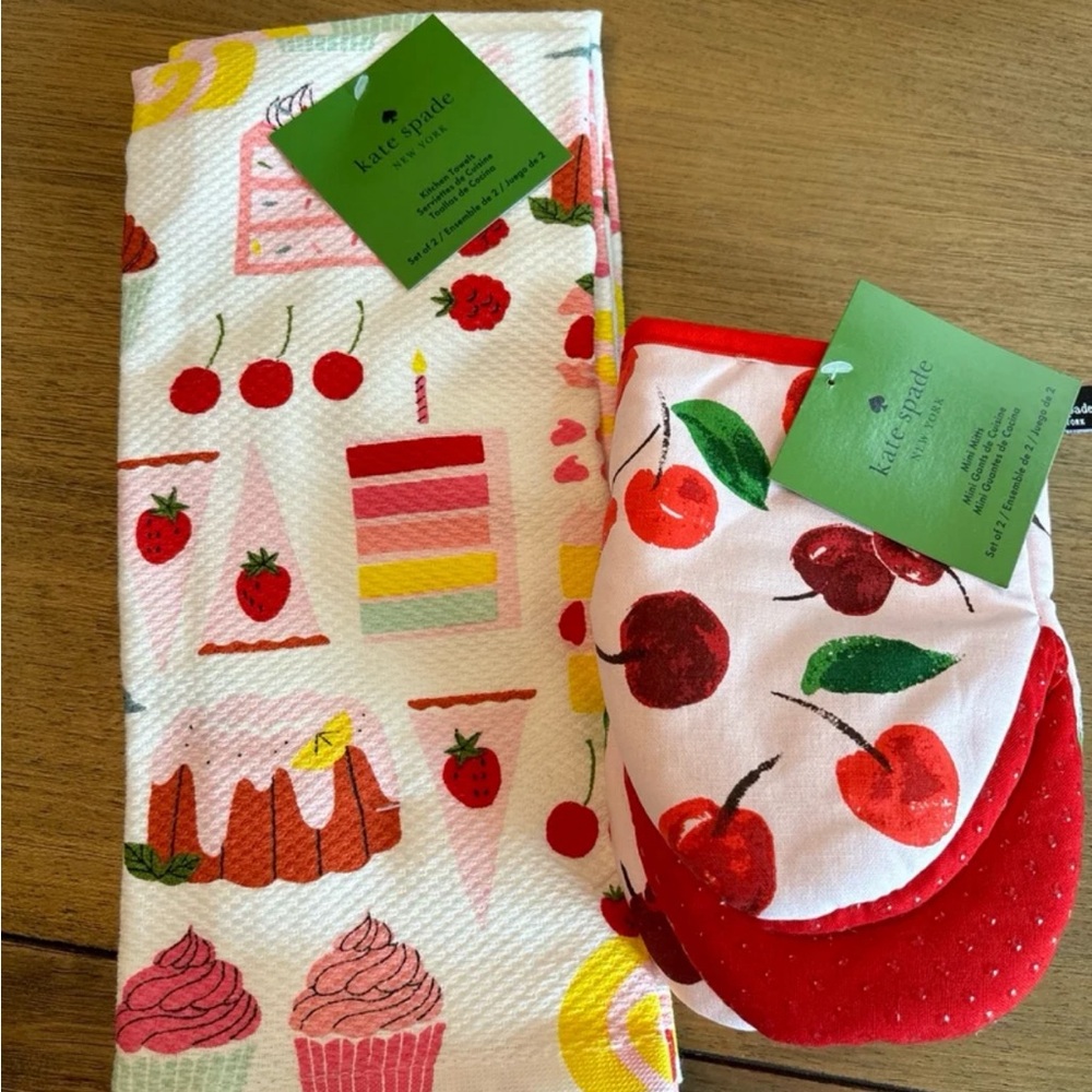 Kate Spade cherry kitchen bundle